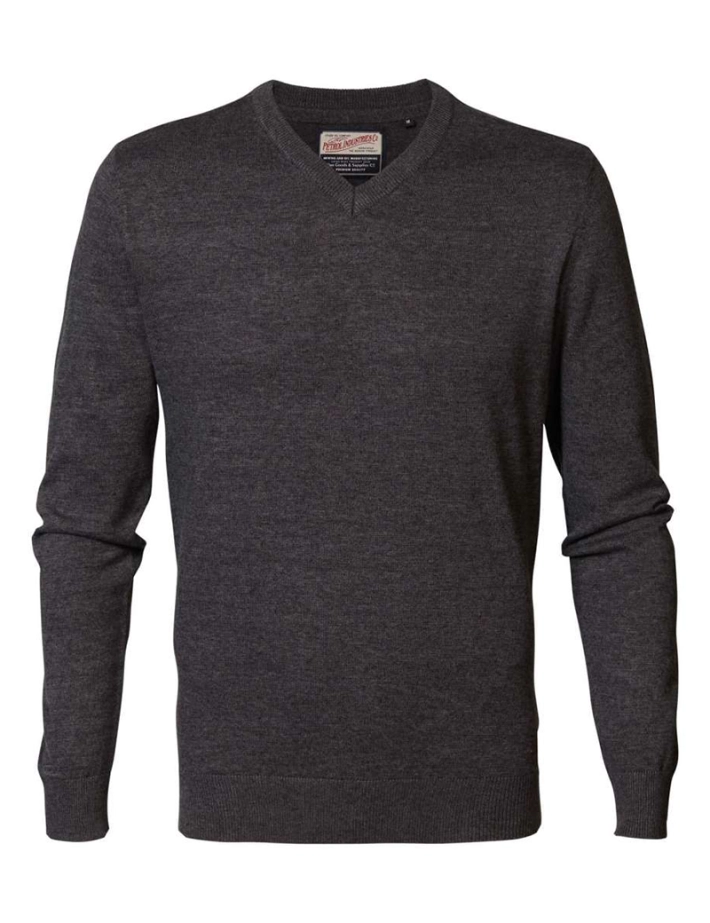 Pull homme à col V Black - Pétrol Industrie