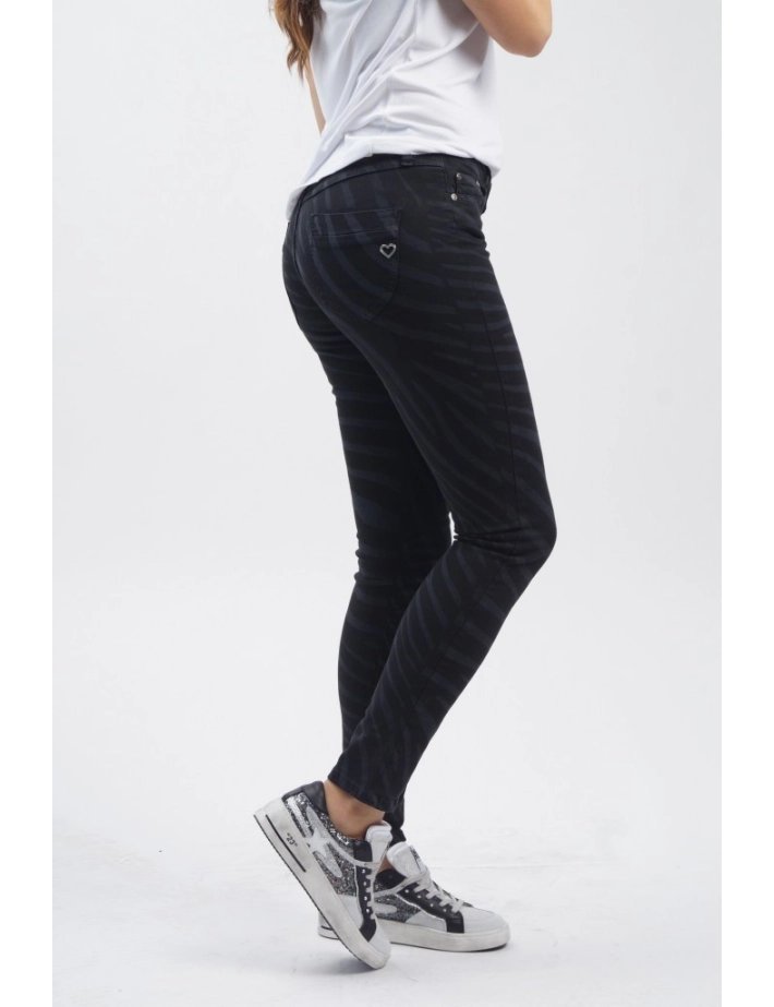 Pantalon Skinny Zip Zébré - Please