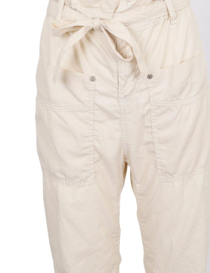 Please - Pantalon Carrot Fluide Ceinture Magnolia