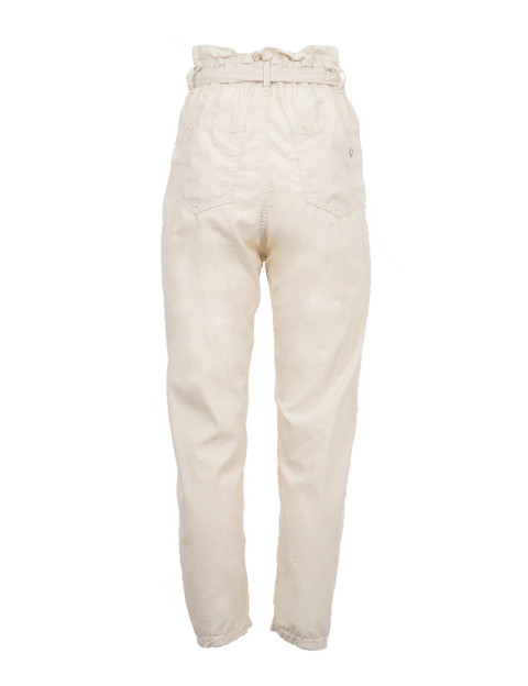 Please - Pantalon Carrot Fluide Ceinture Magnolia