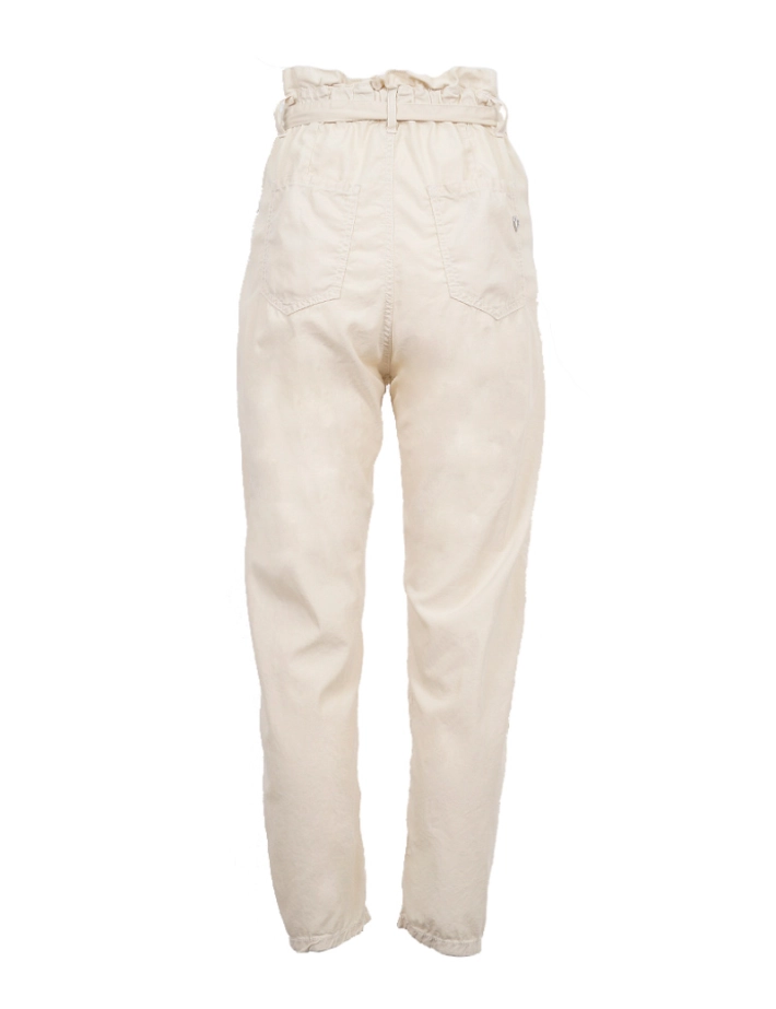 Please - Pantalon Carrot Fluide Ceinture Magnolia