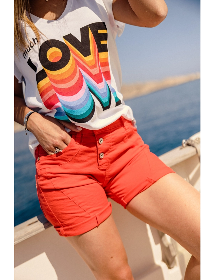 Please - Short en Toile P17 Flery Orange
