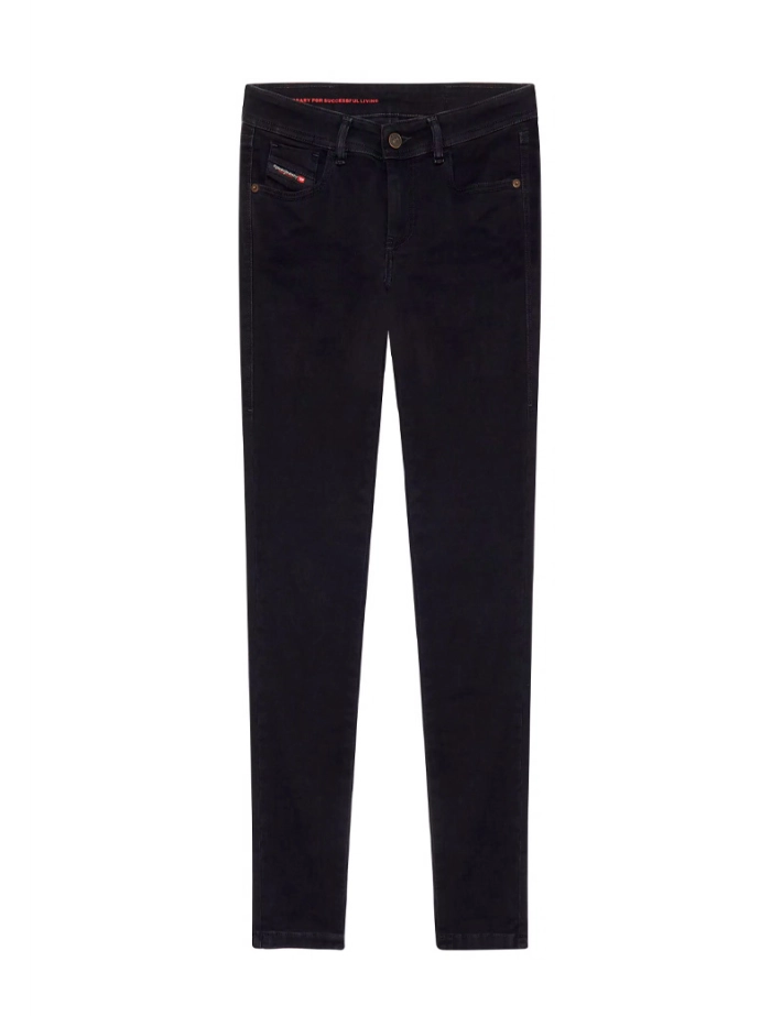 Diesel - Jean super skinny noir Femme Slandy Low Z69VW