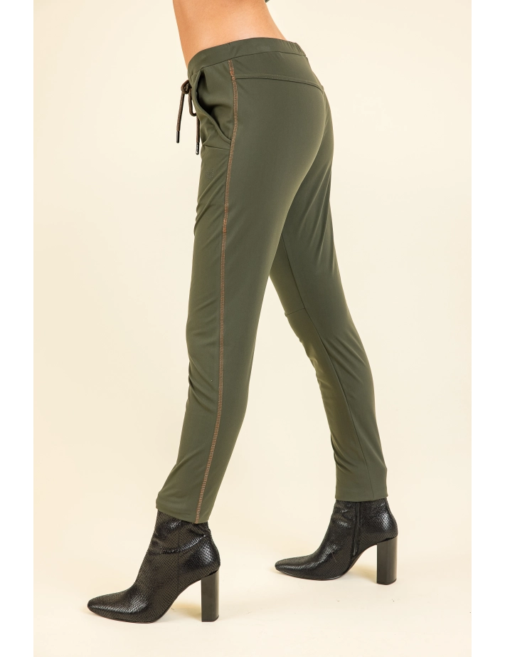 HBT - Cruz| Pantalon souple kaki pour Femme