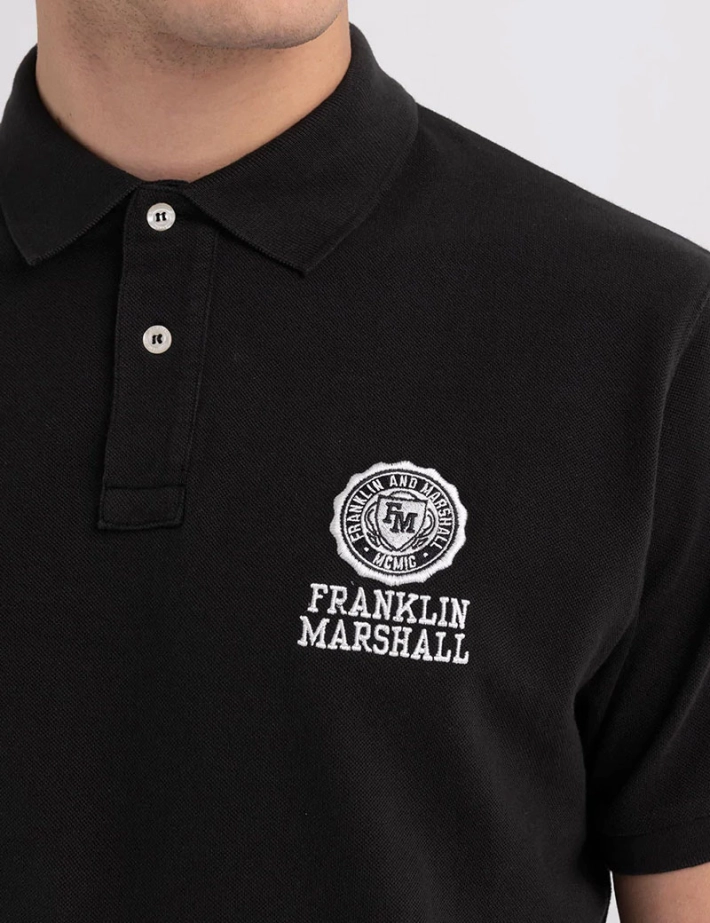 Franklin & Marshall - Polo Homme Manches Courtes Noir