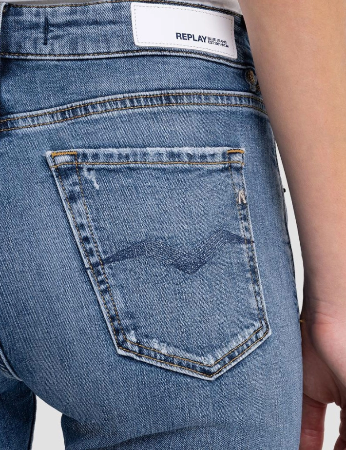 Replay - Jean Femme Marty Boyfit Bleu Moyen