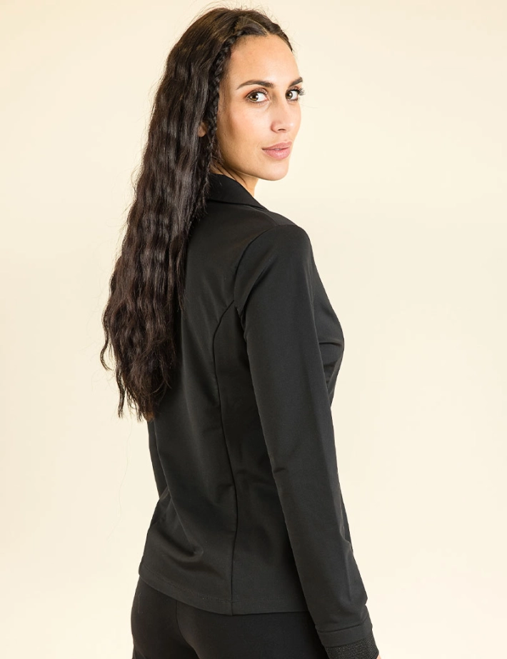HBT - Basics Essentiels | Shirley Blazer Uni Veste Femme Noir/Argent