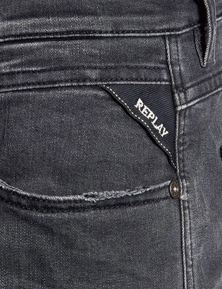 Replay - Jean Homme Milano Elastique Ceinture Noir