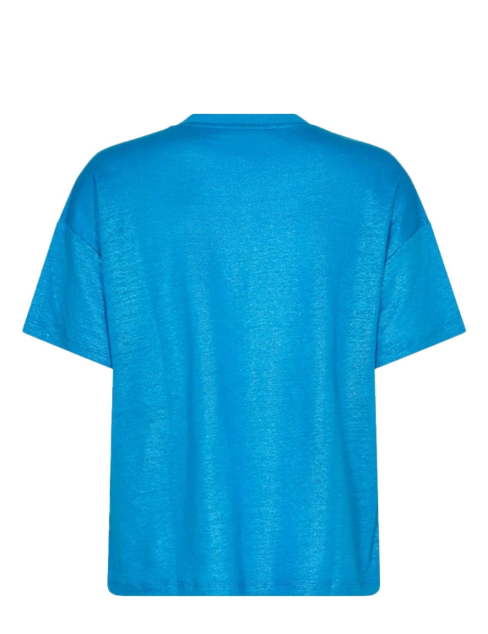 Mos Mosh - T-Shirt Femme Casa Col V Bleu