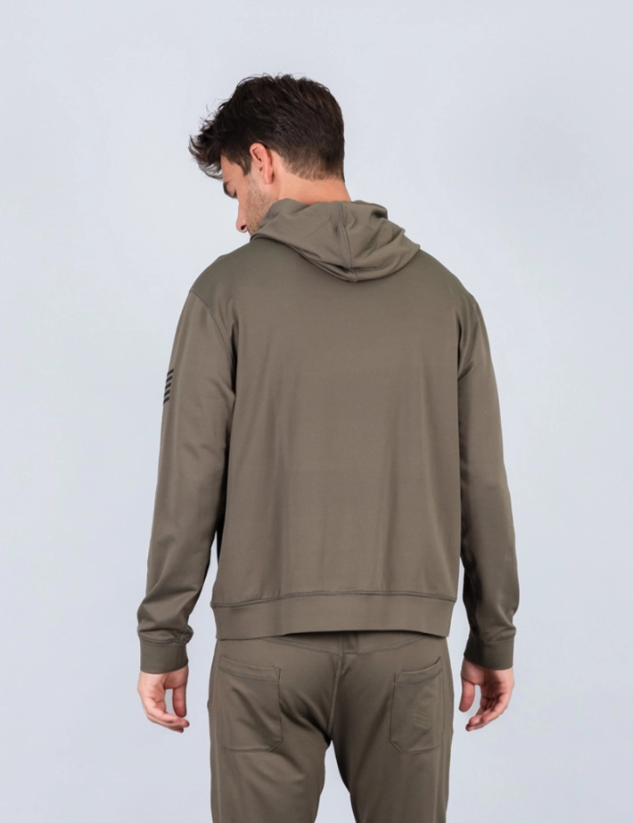 HBT - Sweat à Capuche Holly Kaki Homme