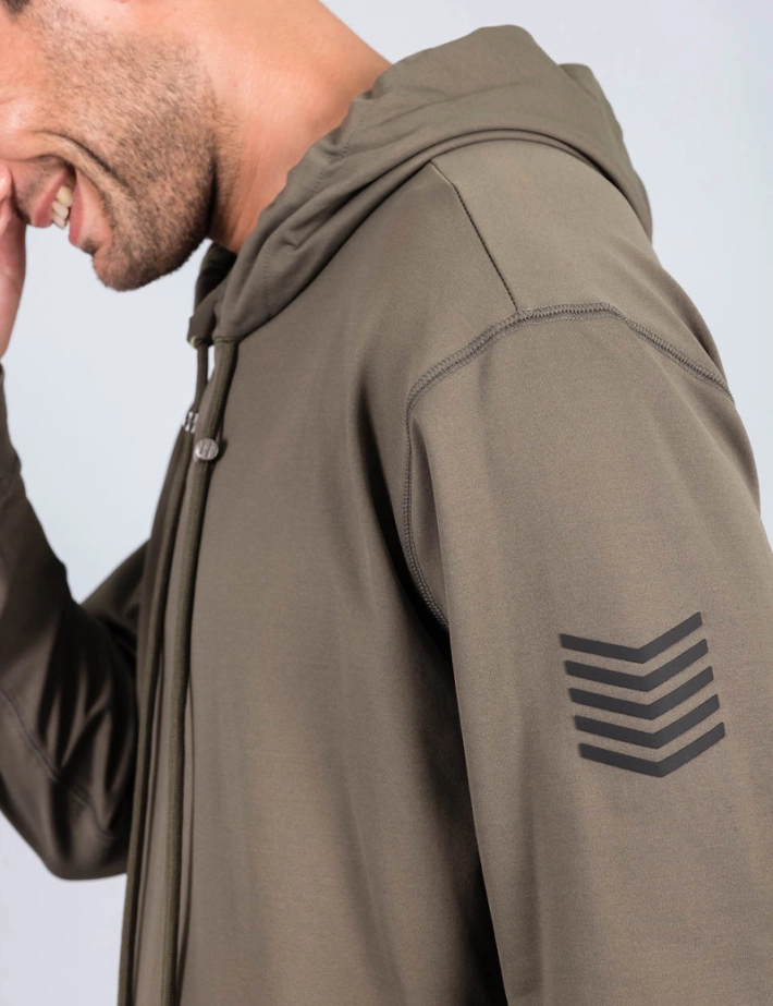 HBT - Sweat à Capuche Holly Kaki Homme