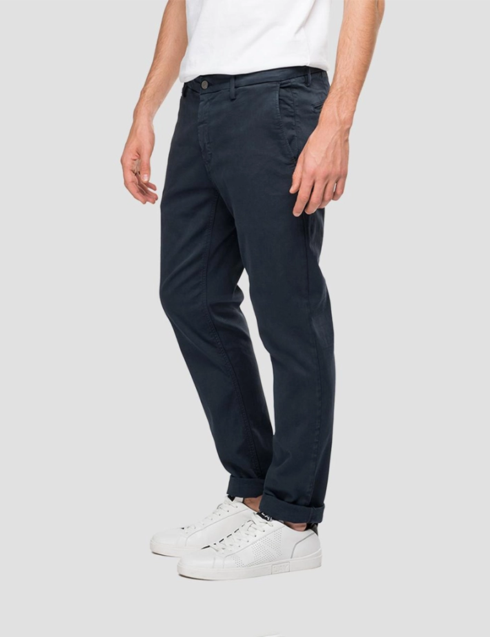 Replay - Chino Homme Regular Benni Bleu Marine