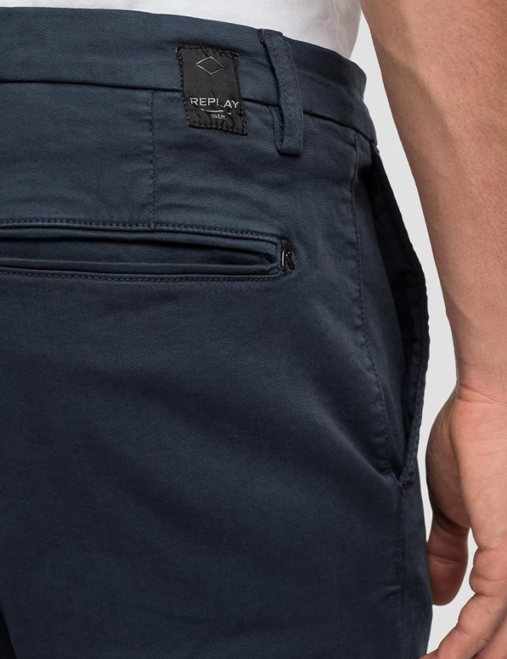 Replay - Chino Homme Regular Benni Bleu Marine