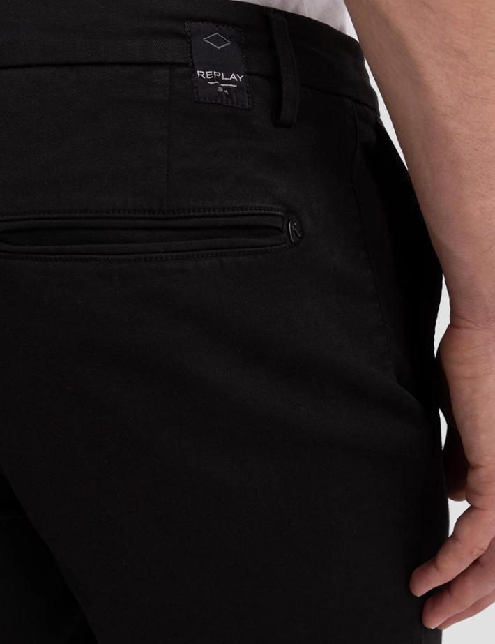 Replay - Chino Homme Regular Benni Noir