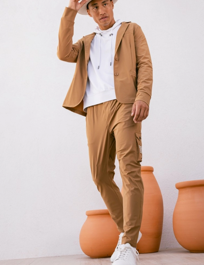 HBT - Pantalon Homme Chris Cargo Marron