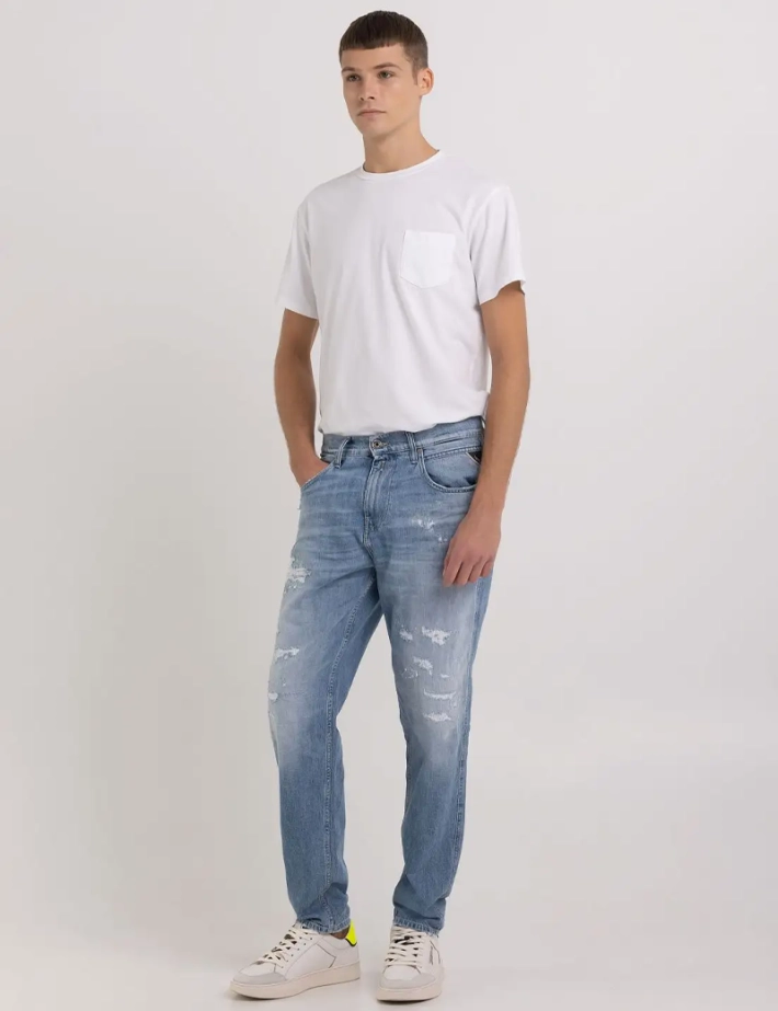 Replay - Jean Homme Sandot 432 Bleu