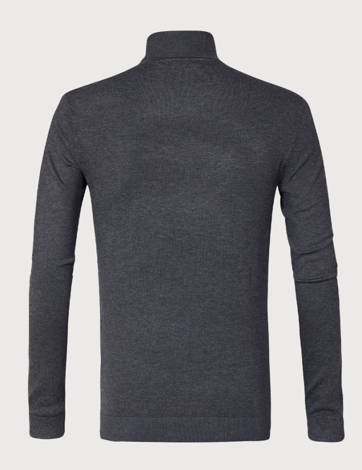 Petrol - Pull Col Roulé Homme Anthracite