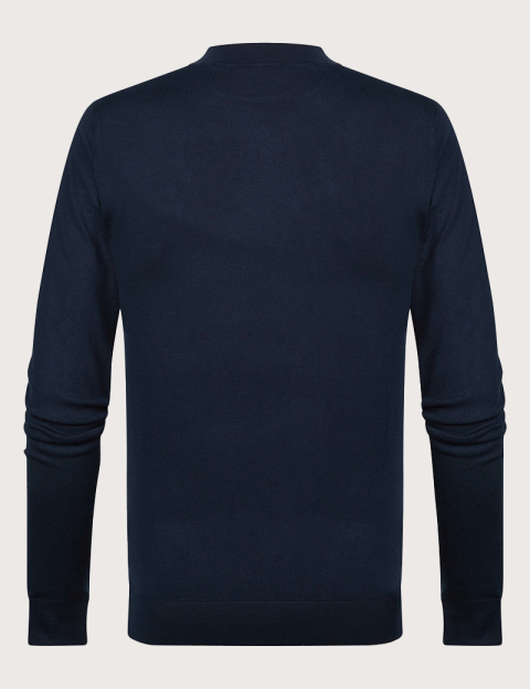 Petrol - Tricot Homme Col Cheminé Basique Marine