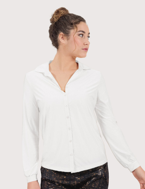 HBT - Transversal | Zelie Chemise Silky Blanc Perlé