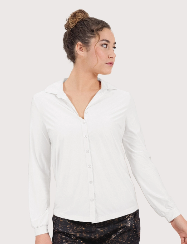 HBT - Transversal | Zelie Chemise Silky Blanc Perlé