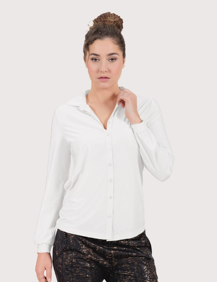 HBT - Transversal | Zelie Chemise Silky Blanc Perlé