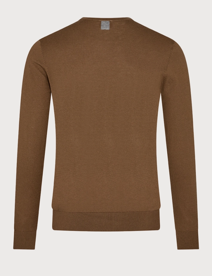 MOS MOSH Tricot Homme Adam Supima Marron Clair - 2