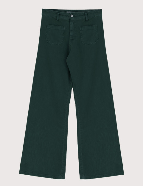 Please - Pantalon Large Vert