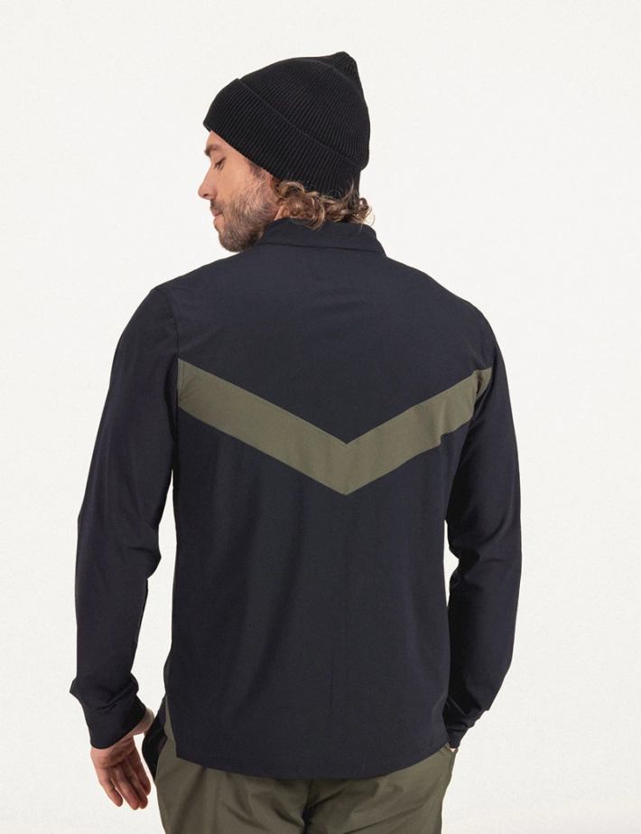 HBT - BASICS | BILLY Chemise Zippée Noir Kaki