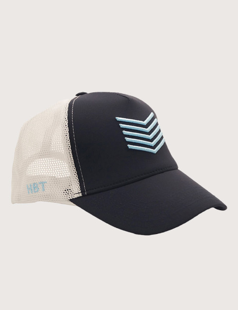 Casquette Chevrons Bleu Marine Blanc Unisexe - HBT