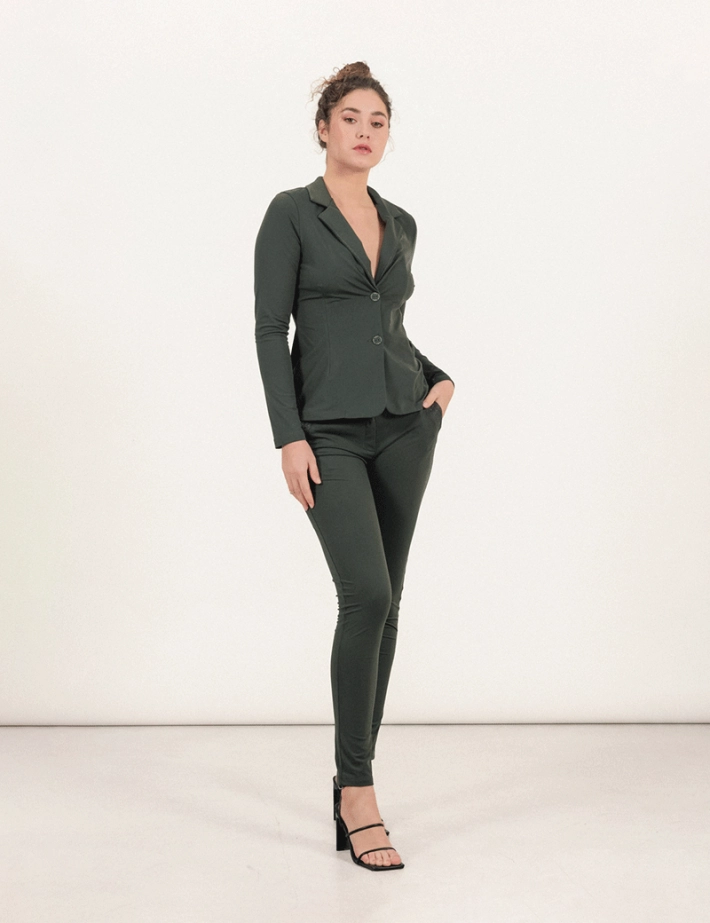 HBT - Basics Essentiels | Christina Pantalon Chino Kaki Anthracite