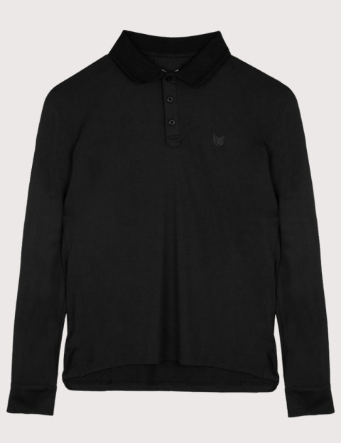 HBT BASICS | ROCK ML Polo Piqué Noir