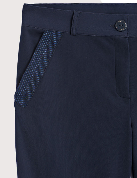 HBT Basics Essentiels | Christina Pantalon Femme Chino Marine - 2