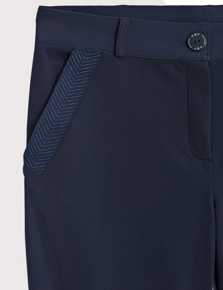 HBT Basics Essentiels | Christina Pantalon Femme Chino Marine - 2