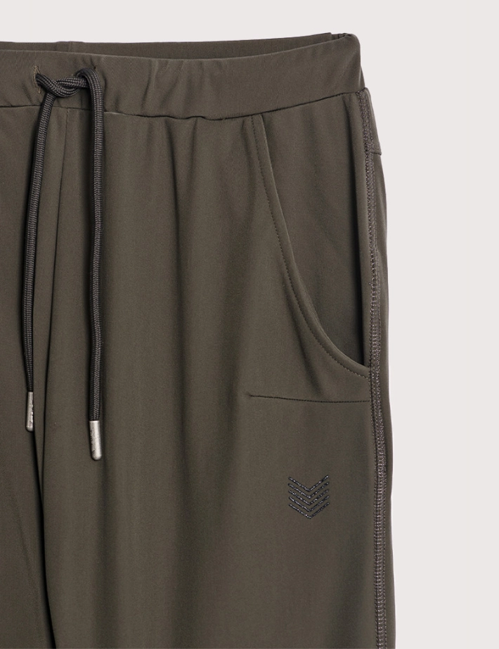 HBT Basics Essentiels | Cruz Pantalon Femme Carrot Kaki Anthracite - 2