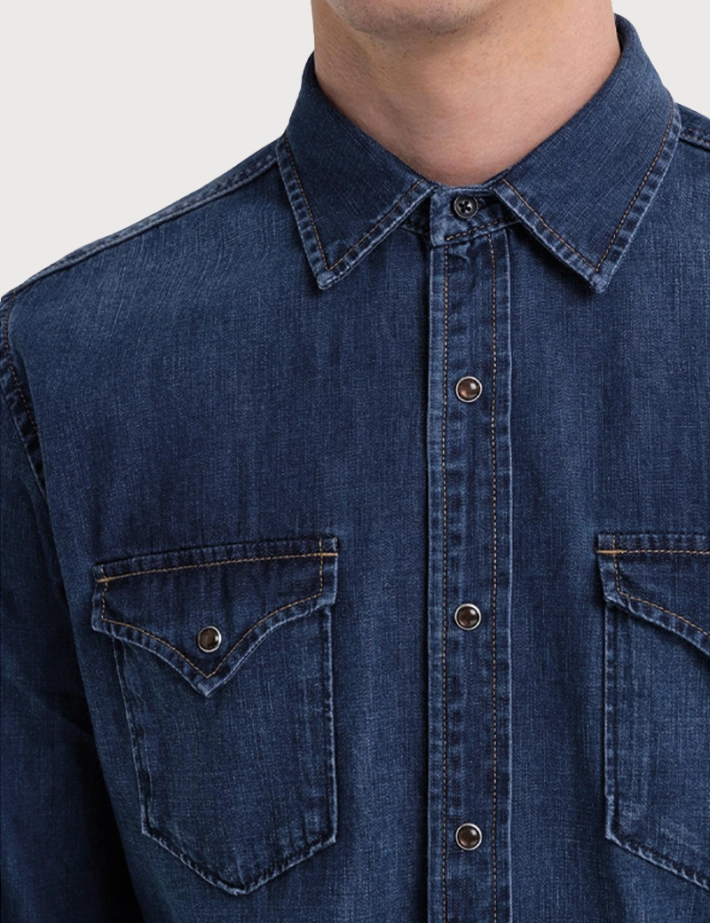REPLAY Chemise Homme Denim Dark Blue - 2