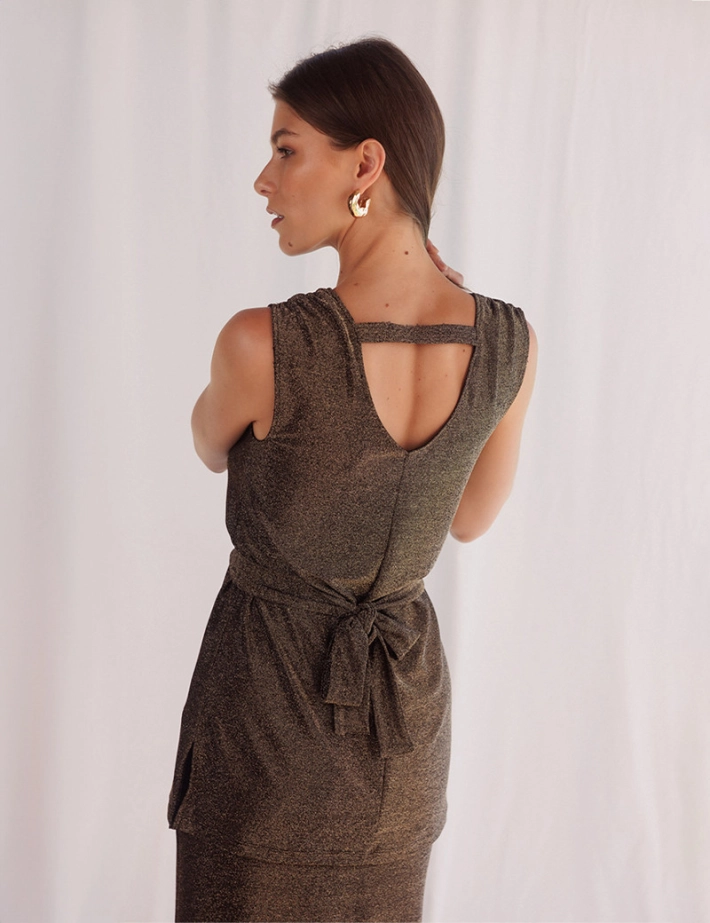 HBT Nonchalante Lurex | ANGEL Top Doré - 2