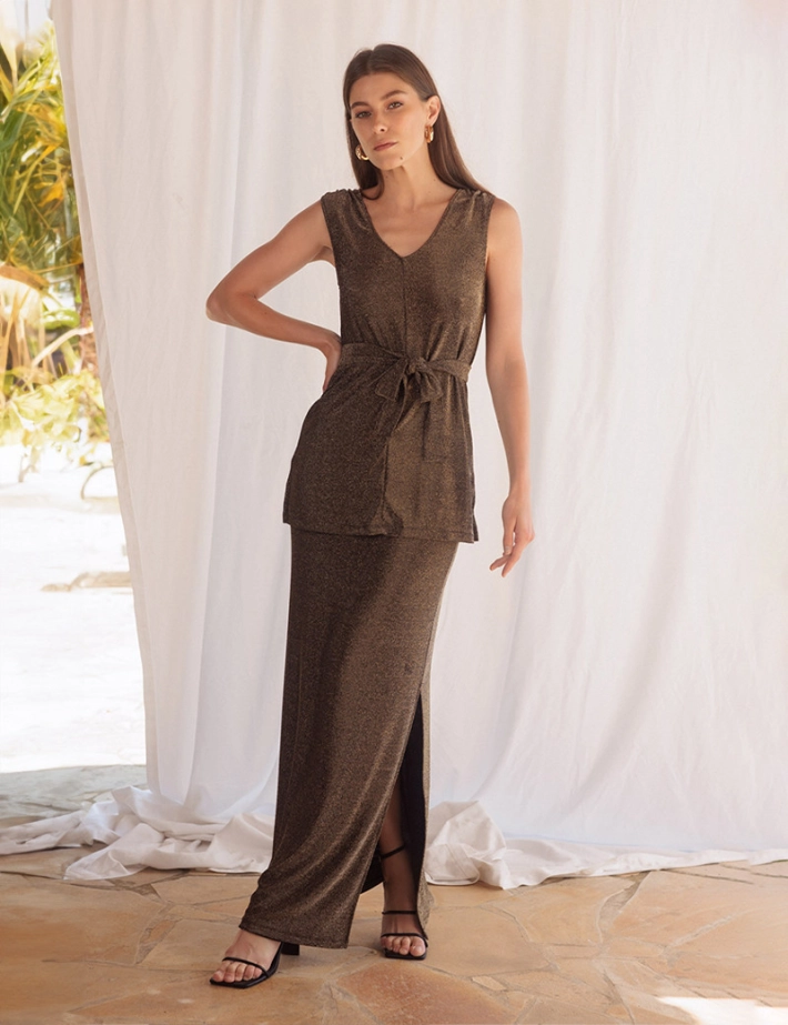HBT Nonchalante Lurex | ANGEL Top Doré - 3