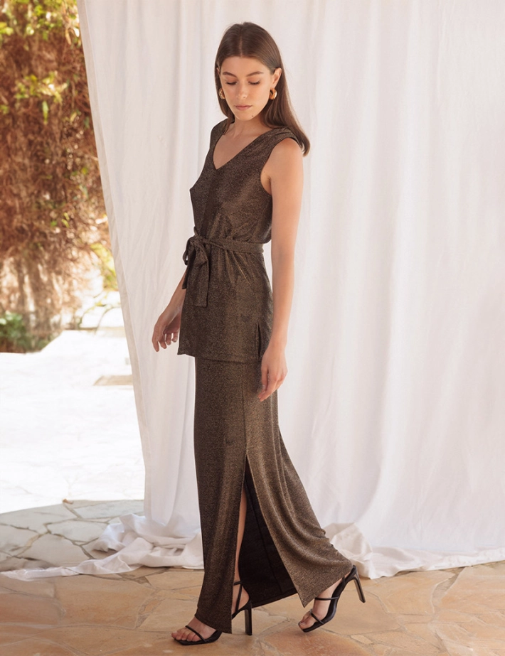 HBT Nonchalante Lurex | NADIA Jupe Dorée - 3