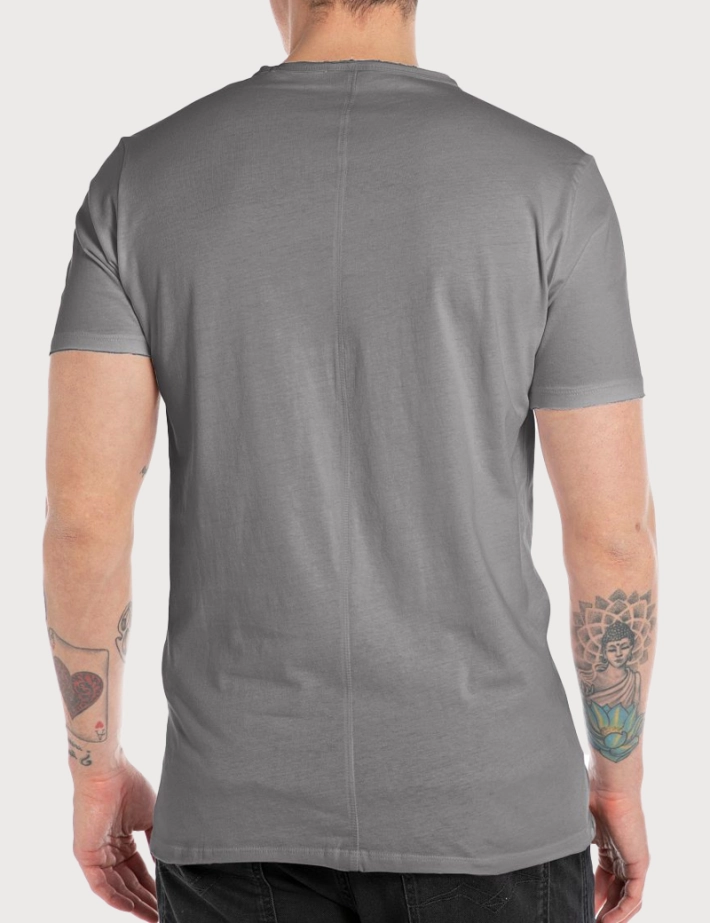 REPLAY T-Shirt Homme Manches Courtes Col Rond Titane - 2