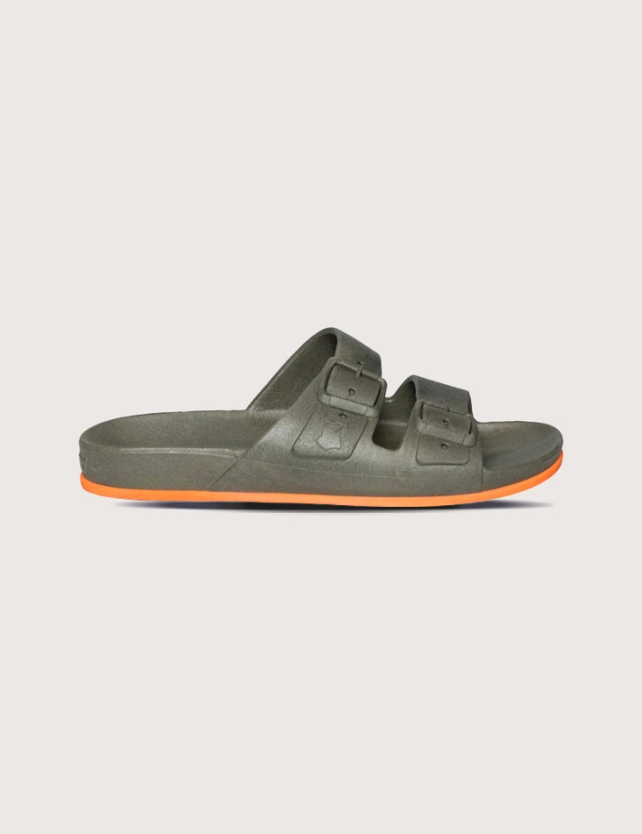 CACATOES Sandales Kids Brasilia Kaki Orange Fluo - 2