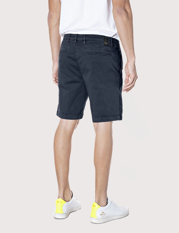 REPLAY Short Chino Homme Benni Regular Bleu 010 - 2