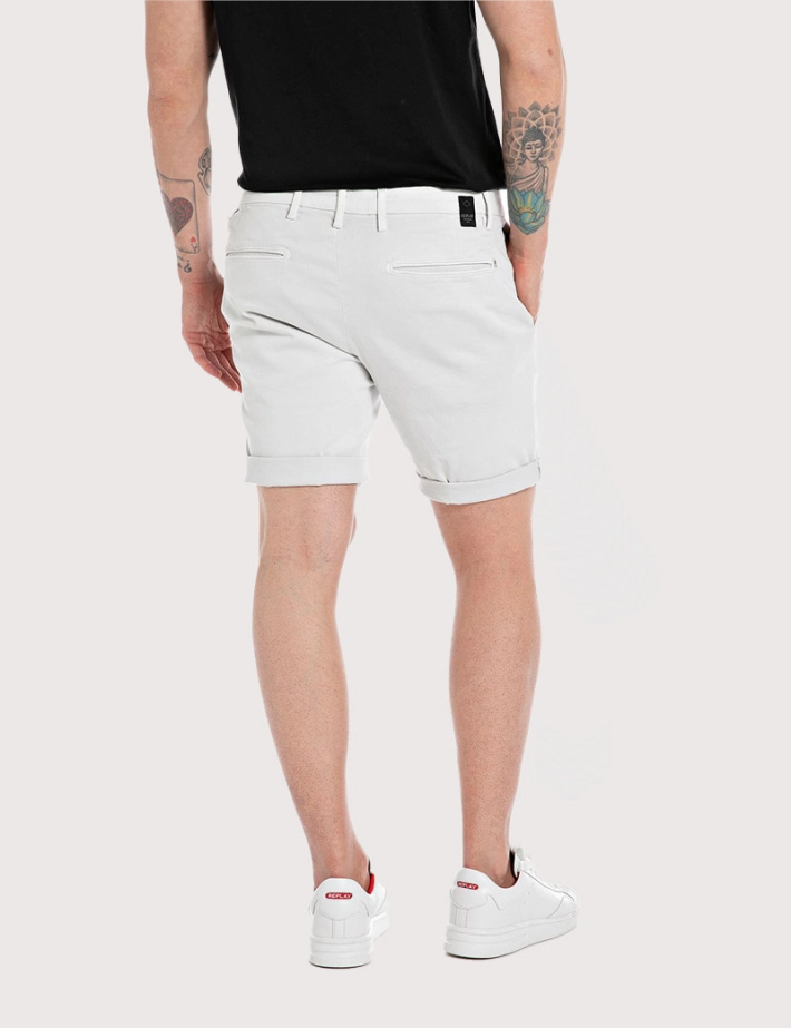 REPLAY Short Chino Homme Benni Regular Gris Perle 209 - 2