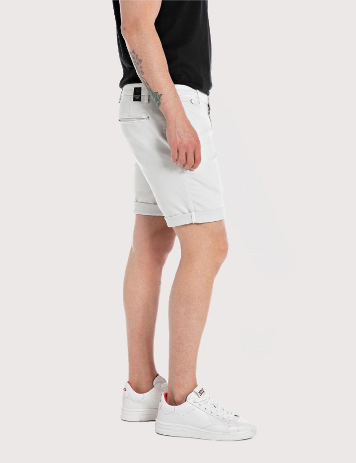 REPLAY Short Chino Homme Benni Regular Gris Perle 209 - 3