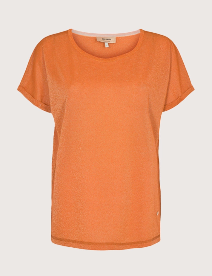 MOS MOSH Top Femme Kay Lurex Orange