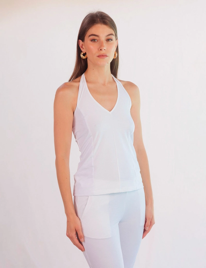 HBT Waffle  | MILEY Top Dos Nu Blanc - 2