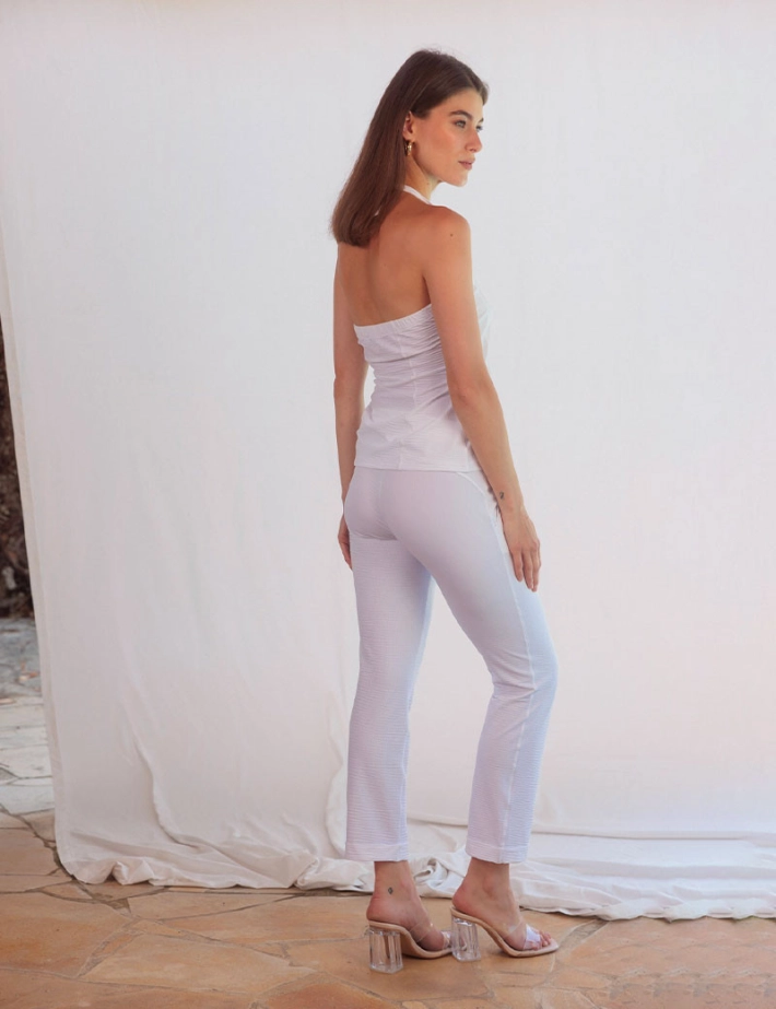 HBT Waffle  | MILEY Top Dos Nu Blanc - 5