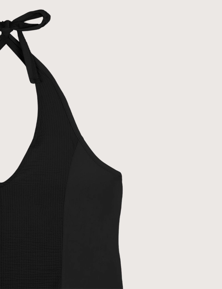 HBT Waffle  | MILEY Top Dos Nu Noir