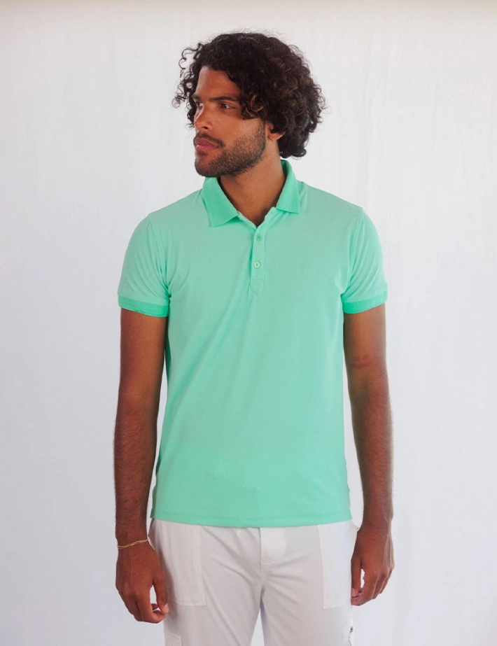 HBT VELVET | ROCK Polo Eponge Turquoise - 2