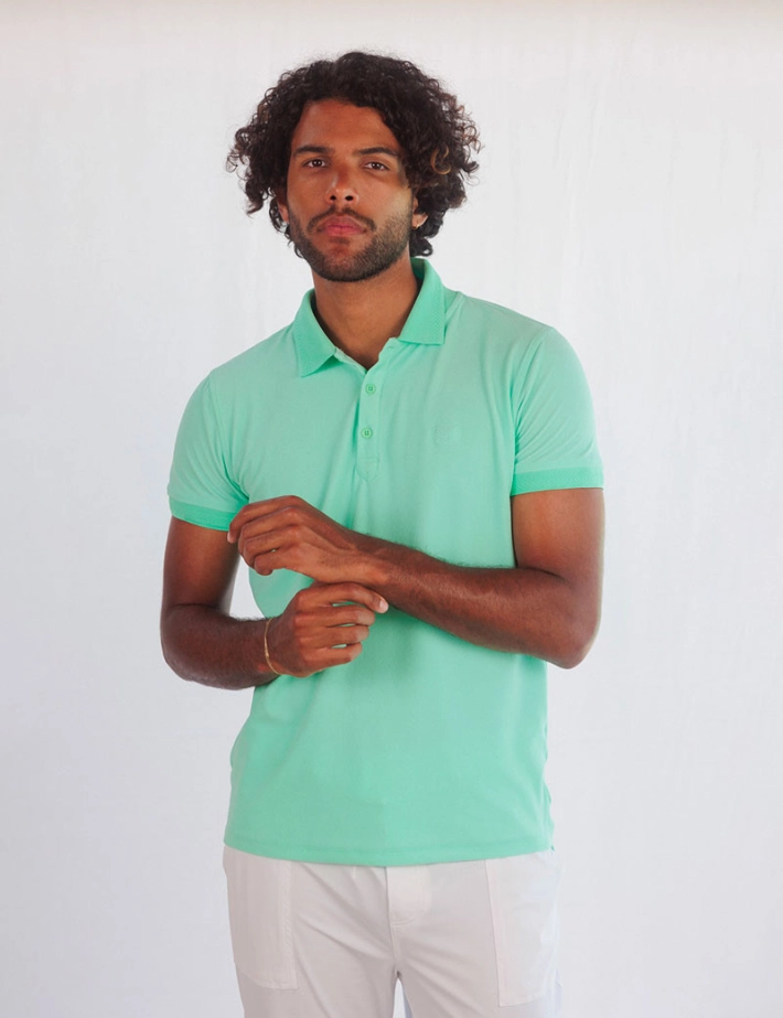HBT VELVET | ROCK Polo Eponge Turquoise - 3