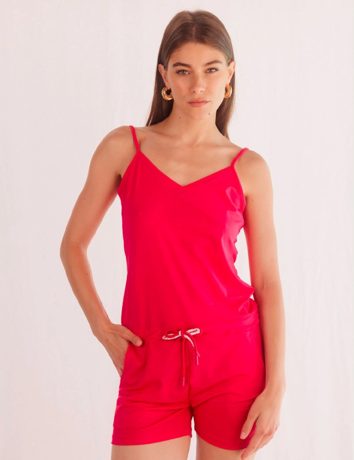 HBT Basics POP | DONNA Combinaison Short Fushia - 3